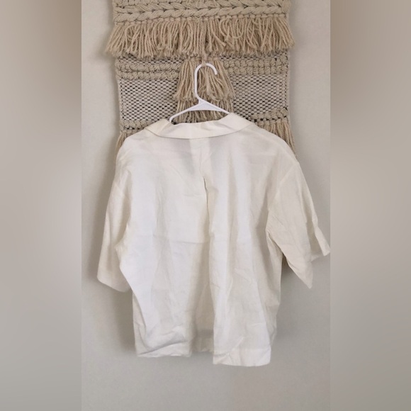 NWT Rag and Bone Reed Linen Blend Short Sleeve Shirt Boxy Oversized Camp Small - Picture 5 of 6